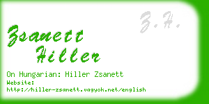 zsanett hiller business card
